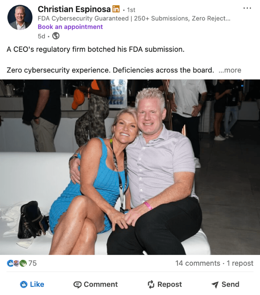 LinkedIn post by Christian Espinosa