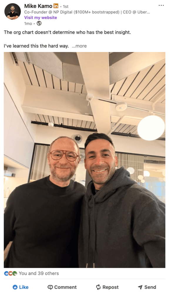 LinkedIn post by Mike Kamo